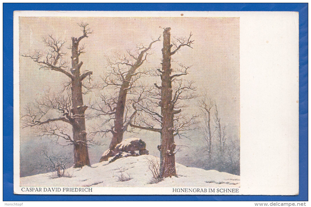 Malerei; Friedrich Caspar David; Hünengrab Im Schnee - Schilderijen