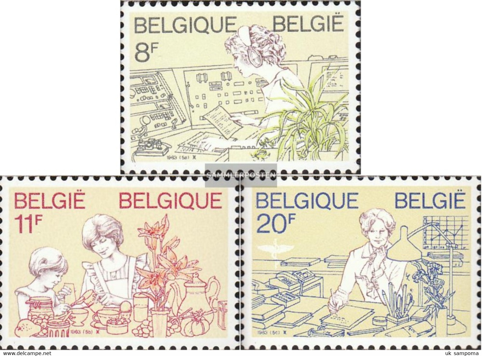 Belgium 2138-2140 (complete Issue) Unmounted Mint / Never Hinged 1983 Women - Unused Stamps