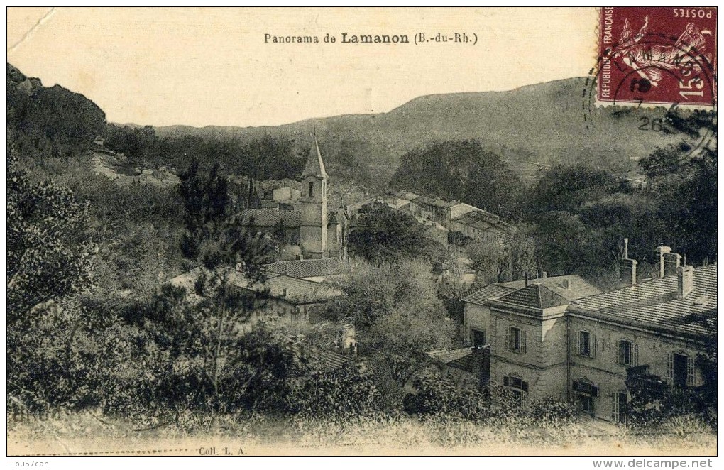 LAMANON - BOUCHES DU RHÔNE  (13)  -  PEU COURANTE CPA DE 1926. - Autres & Non Classés