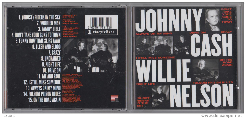 Johnny Cash & Willie Nelson  - VH 1  Storytellers  - Original CD - Country & Folk