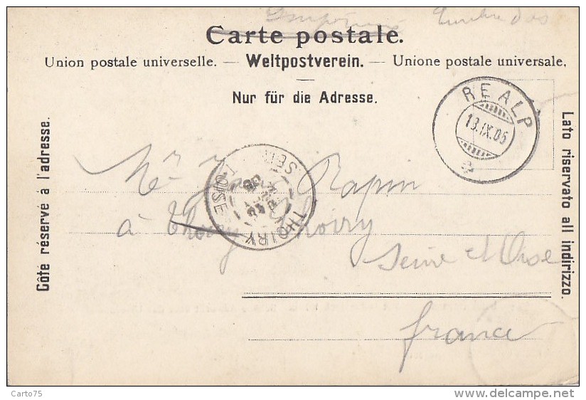 Suisse - Furkastrasse - Hôtel Galenstock - Postmarked Realp 1905 - Lens