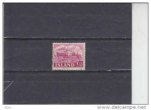 ISLANDA  1950 - Unificato  230 - Nave - Usados