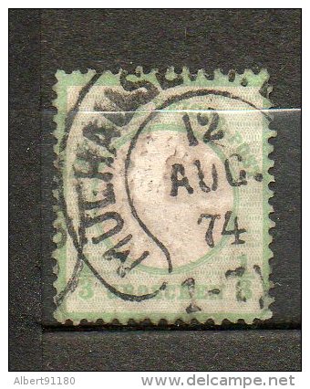 ALLEMAGNE  1/3 G Vert Jaune 1872 N°14 - Gebraucht