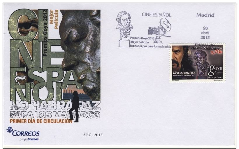 2012 España FDC Cine Español. Premios Goya 2012. Mejor Película: No Habrá Paz Para Los Malvados - Cinema