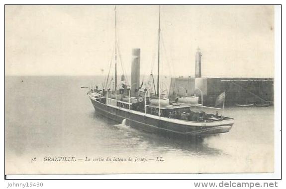 38 - GRANVILLE - LA SORTIE DU BATEAU DE JERSEY  ( Animées  ) - Granville