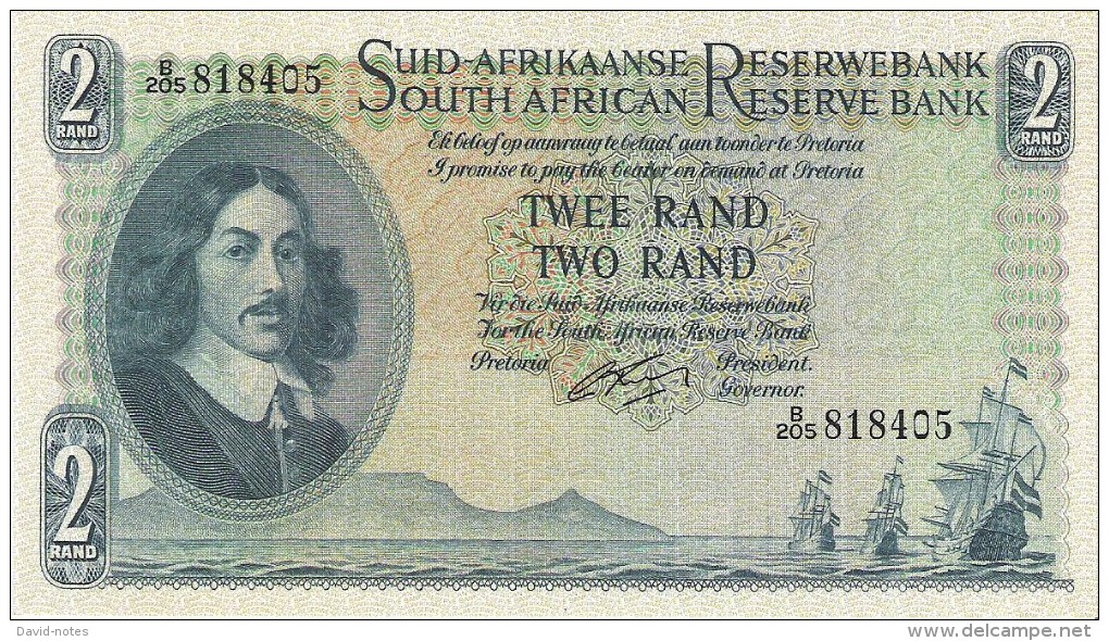 South Africa - Pick 105b - 2 Rand 1962 - Unc - Sudafrica