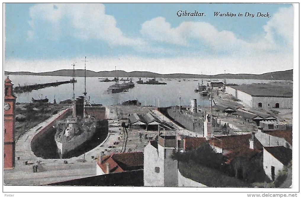 GIBRALTAR - Warsships In Dry Dock - Gibraltar