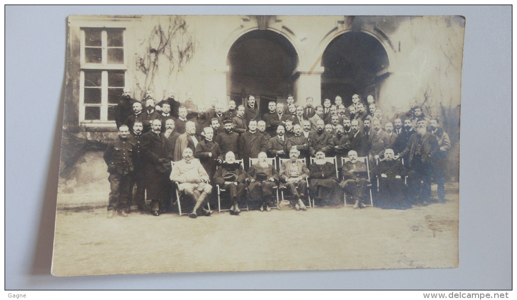 15W - Photo Carte Homme Dont Militaire Cachet Allemand Verso Kantine Off Gef Lager Celle Schloss Ww1 - Guerra, Militari