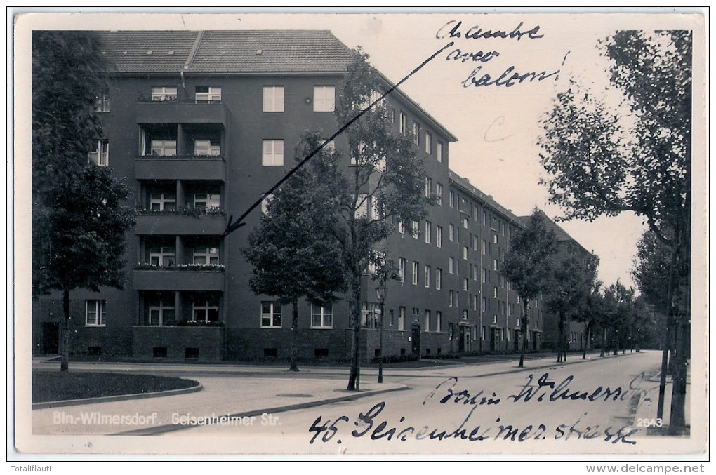 BERLIN Wilmersdorf Geisenheimer Strasse 45 Zimmer Mit Balkon 26.7.1935 Gelaufen - Wilmersdorf