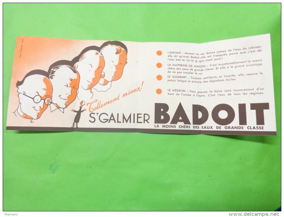 Pub Badoit St Galmier  8.5cm X13cm Ferme - Advertising