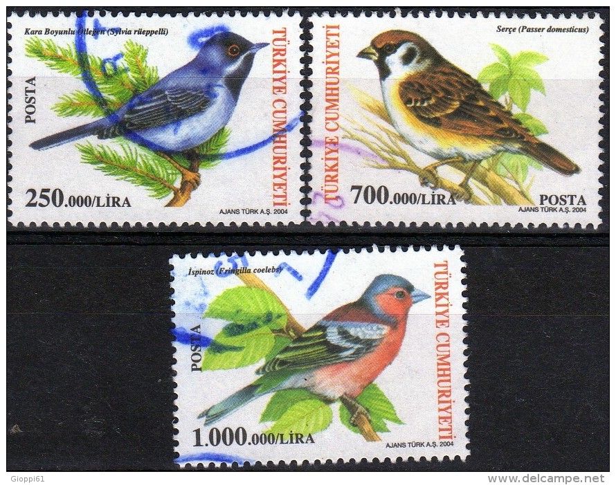 2004 Turchia - Uccelli - Oblitérés