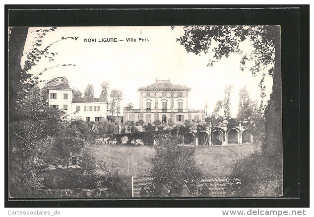 Cartolina Novi Ligure, Villa Peri - Autres & Non Classés