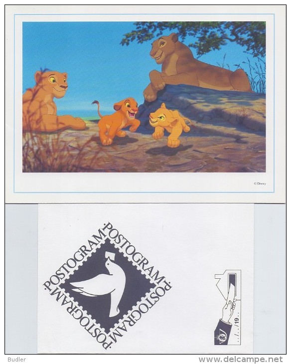Postogram J 14** : 1994 : STRIPVERHALEN,BANDES DESSINEES, STRIPS,WALT DISNEY : “THE LION KING – The Family”, - Postogram