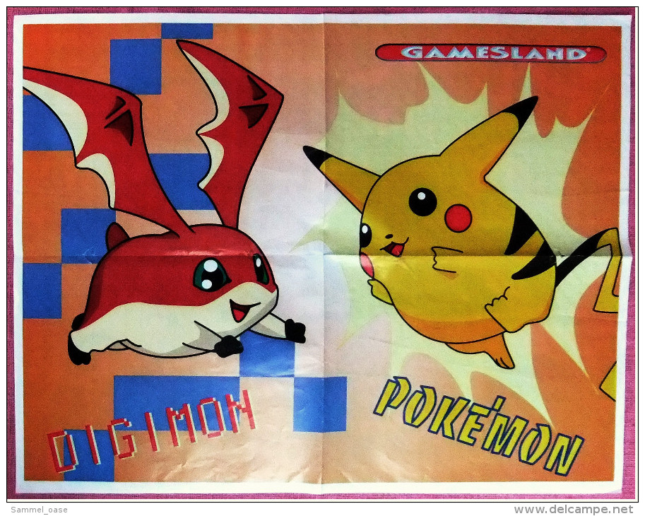 Gamesland Poster Mit Pokemon Car / Pokemon  -  Von Ca. 2002 - Merchandising