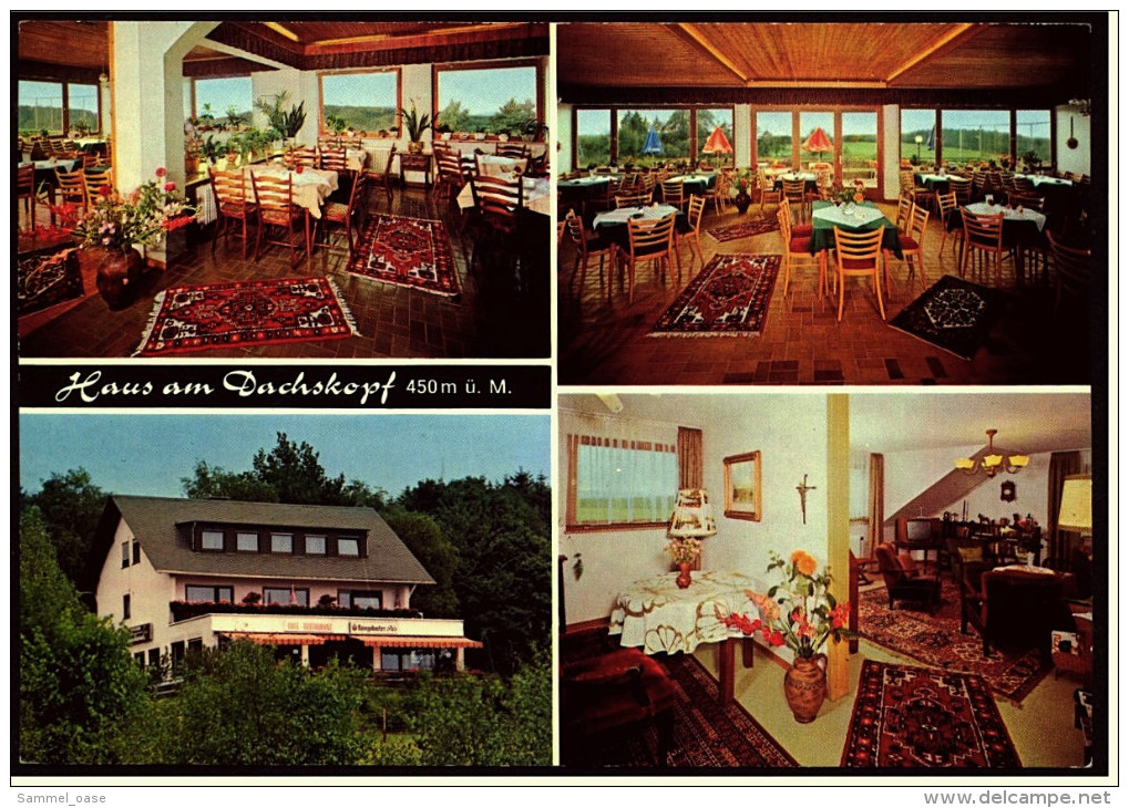 Restaurant Am Dachskopf  -  Dachsenhausen Bei Osterspai, Himmighofen  -  Mehrbild-Ansichtskarte Ca. 1980    (4687) - Braubach