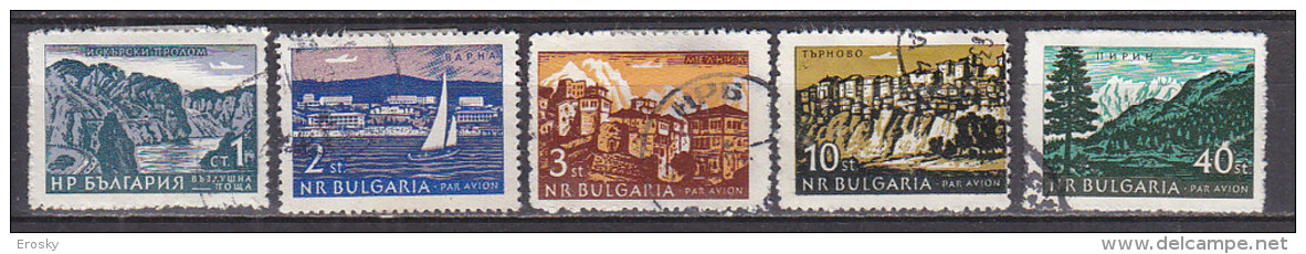 PGL AR1066 - BULGARIE AERIENNE Yv N°85/89 - Poste Aérienne