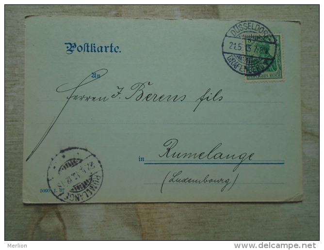 Germany   Düsseldorf  - Düsseldorfer Farbenfabrik  Anton Driesch -   Sent To Rumelange Luxemburg  1913  D131813 - Sonstige & Ohne Zuordnung