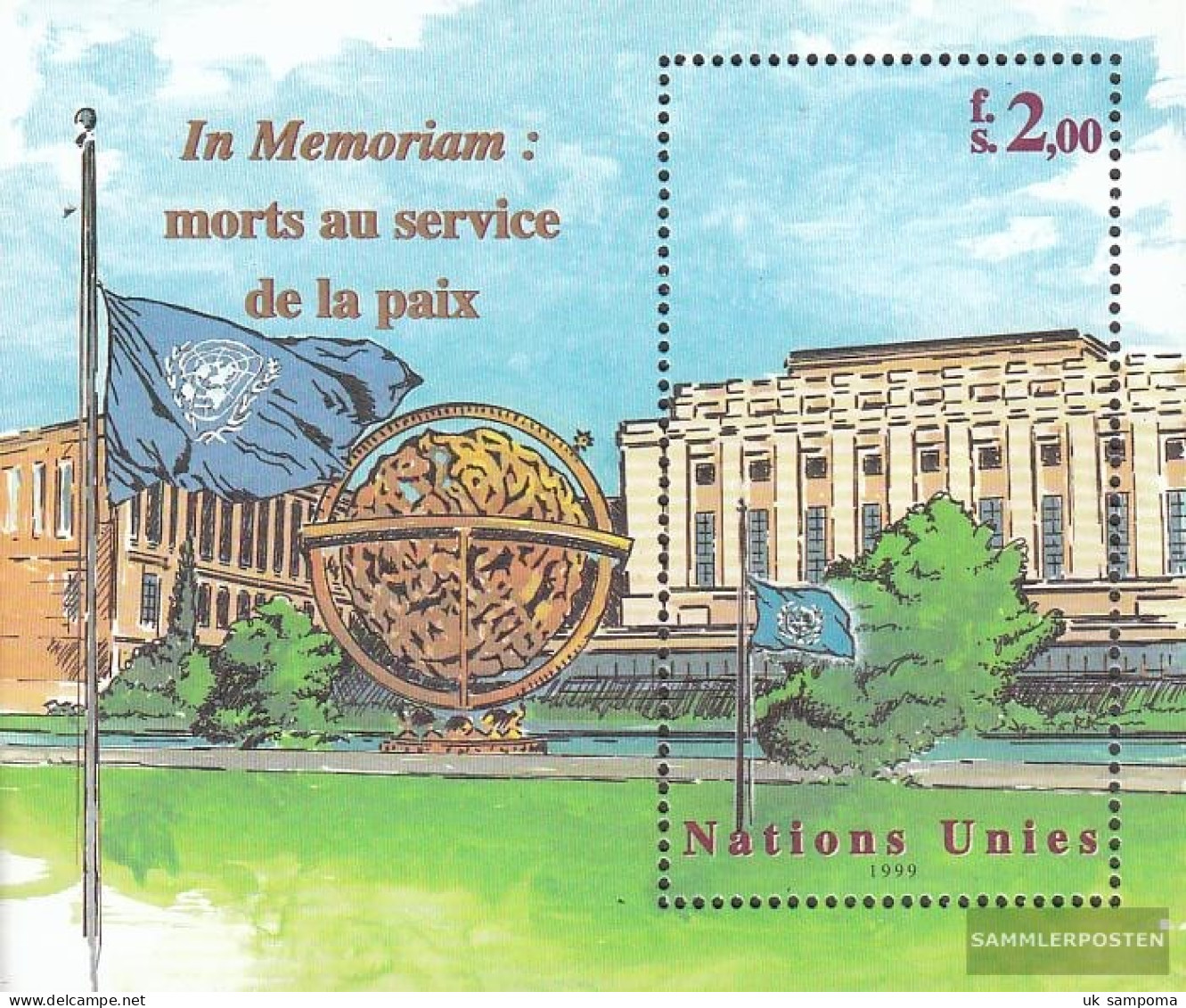 UN - Geneva Block12 (complete Issue.) Unmounted Mint / Never Hinged 1999 In Memorian - Unused Stamps