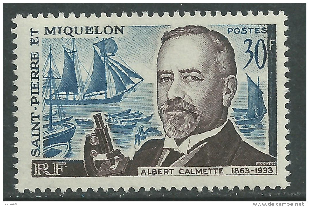 Saint Pierre Et Miquelon N° 368 XX  Centenaire De La Naissance D´ Albert Calmette Neuf Trace De Charnière Sinon TB - Nuevos