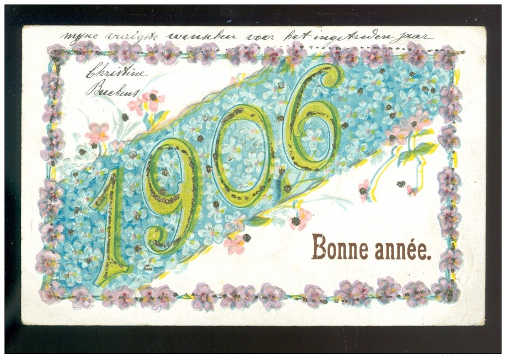 Année  Jaartal  1906  - Carte Gaufrée  Gaufrage  Reliëf - Sonstige & Ohne Zuordnung