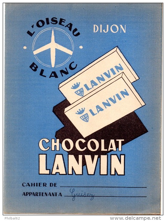 Protège-cahier Chocolat Lanvin. - Chocolat