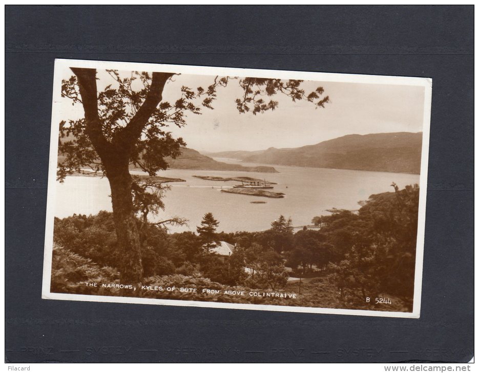 56015    Regno  Unito,   The  Narrows,  Kyles  Of  Bute  From  Above  Colintraive,    VG  1957 - Bute