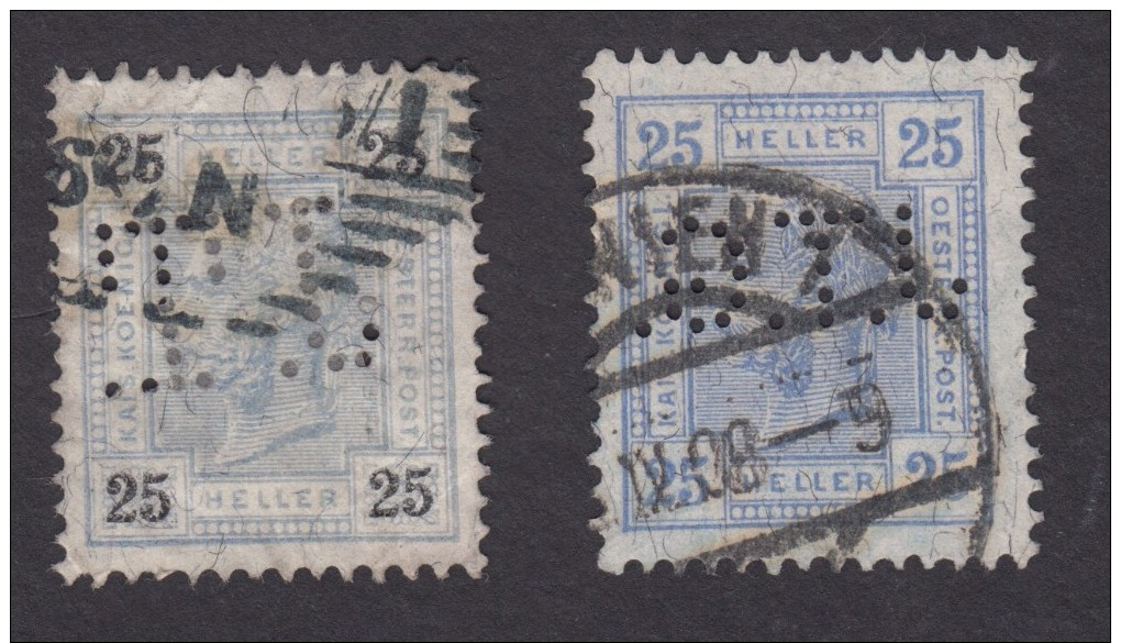 Mi 76 & 137, Yv 72 & 99  PERFORE PERFORES PERFIN PERFINS LÖCHUNG PERFORATION " J.T.G." & "J.T." - Abarten & Kuriositäten