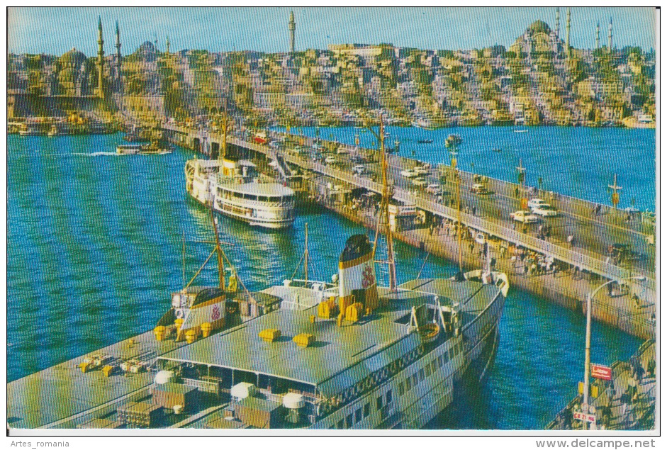 Istanbul Ferryboat Ferry Galata Bridge New Mosque And Suleymaniye - Mosque Mosquee - Islam