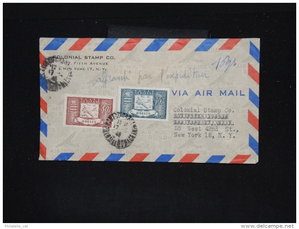 MONACO -Enveloppe Pour Les U.S.A. En 1948 - Aff. Plaisant - à Voir - Lot P9840 - Cartas & Documentos