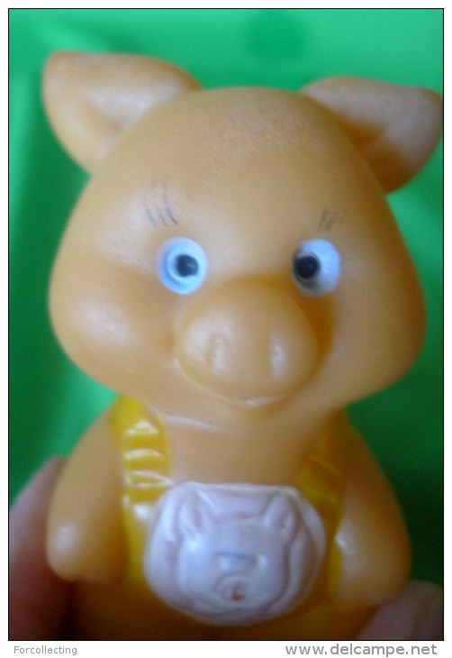 Vintage Rubber Toy - Small Rubber PIG Piggy - Varkens