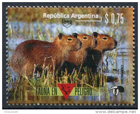 (cl. 5 - P.25) Argentine **  N° 1930 (ref. Michel Au Dos)  -  Rongeur : Le Capybara - - Neufs