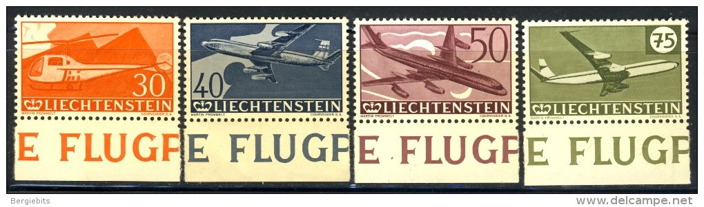 1960 Liechtenstein MNH Set  Of 4 Airmails - Nuovi