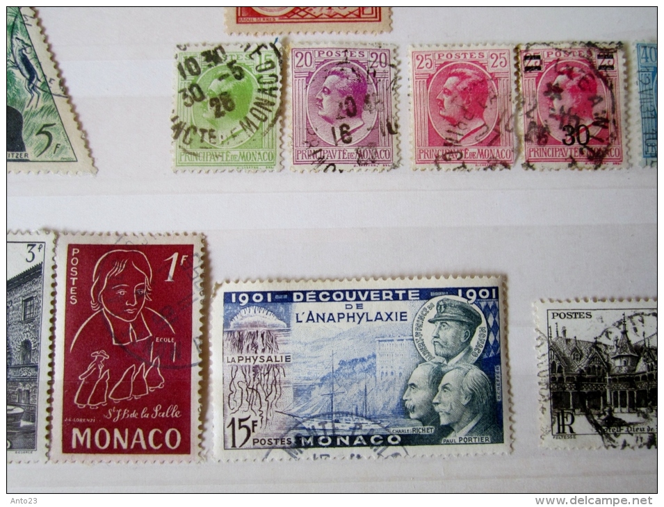 LOT TIMBRE DE MONACO Sur Fragment - Collections, Lots & Series