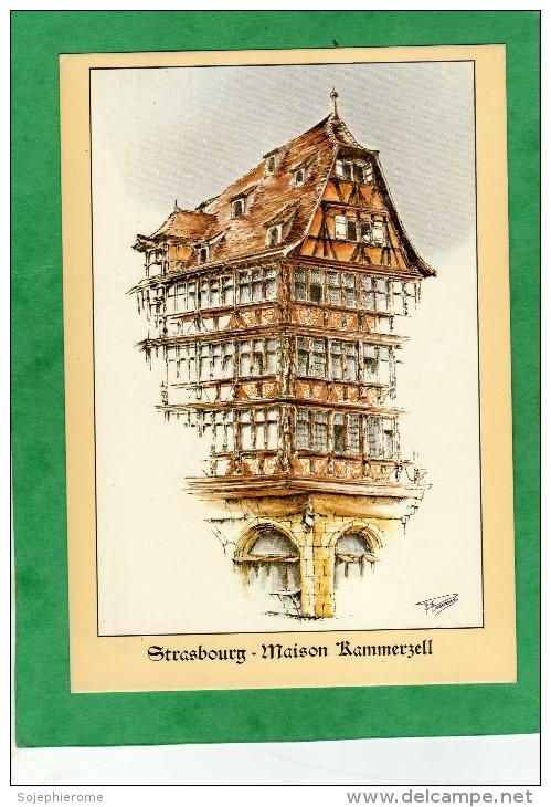 Strasbourg Maison Kammerzell (dessin D'après Nature De Michel Perreard) - Strasbourg