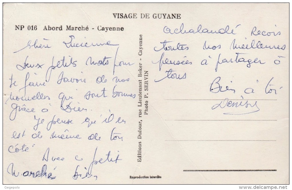 CAYENNE - Abord Marché , Superbe Gros Plan ( En L'état ) - Cayenne