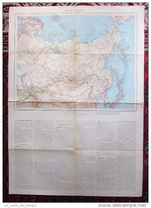 RUSSIA ASIATICA - Atlante Internazionale Della C.T.I. Rappresenta La Situazione Politica Anteriore Al 1°Settembre 1939 - Carte Geographique