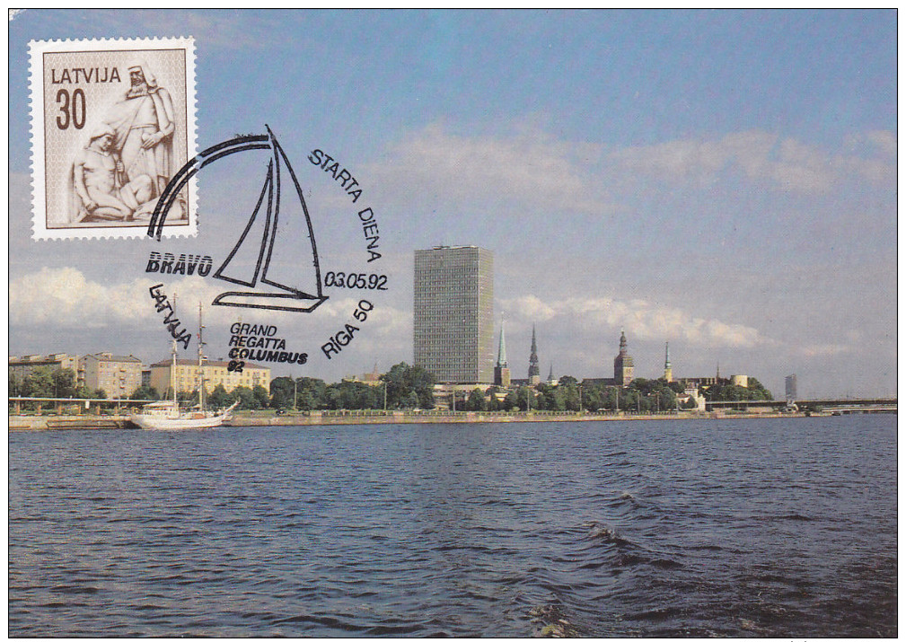 RIGA, Latvia, PU-1992; Pilsetas Panorama, Skats No Daugavas - Lettonia