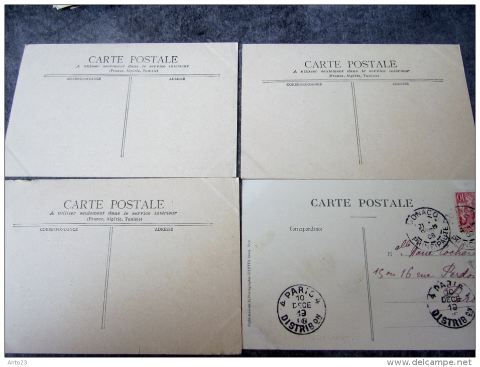 Monaco / Editions Staerck Paris Lot De  4 Cpa - Collections & Lots