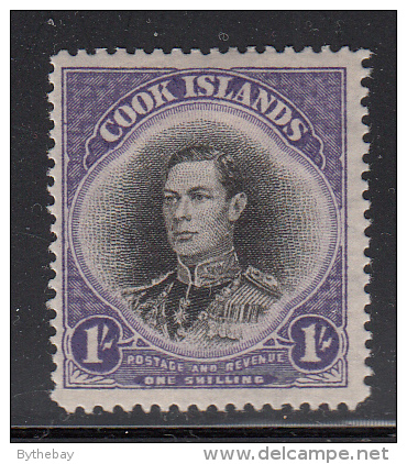 Cook Islands MH Scott #112 1sh George VI - Wmk NZ, Star - Cook