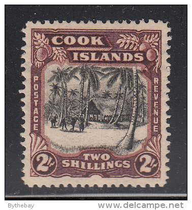 Cook Islands MH Scott #113 2sh Village Scene, Palms - Wmk NZ, Star - Cook