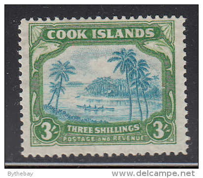 Cook Islands MH Scott #114 3sh Coastal Scene, Canoe - Wmk NZ, Star - Cook