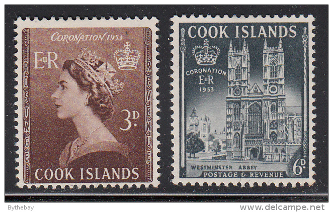 Cook Islands MH Scott #145-#146 Set Of 2 Coronation Of Elizabeth II - Cook