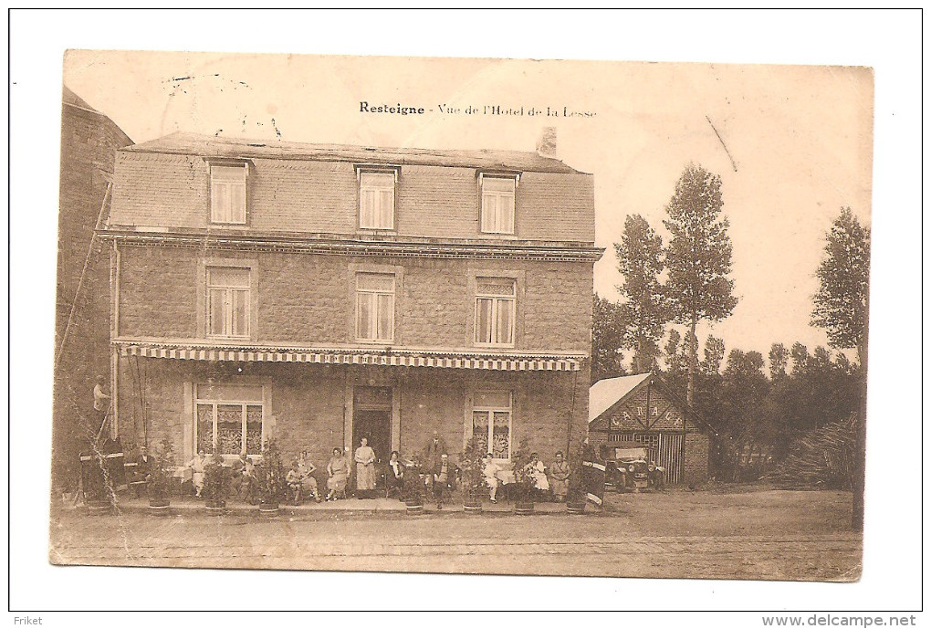 - 2247 -   RESTEIGNE Hotel De La Lesse ( Carte Froisée Petit Prix ) !!!!!! - Tellin