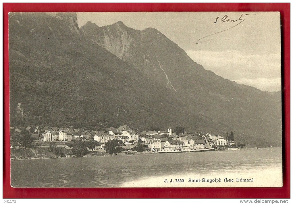 BMQ-15 St-Gingolph  Lac Léman Circulé En 1935 Avec Un Timbre Français. - Saint-Gingolph