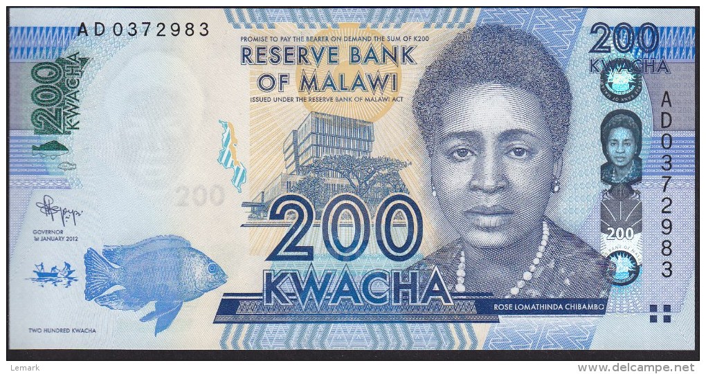 Malawi 200 Kwacha 2012 P60a UNC - Malawi