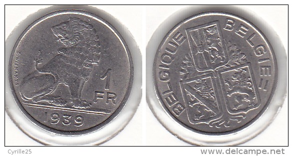 1 FRANC  Nickel Léopold III 1939 FR/FL - 1 Franc