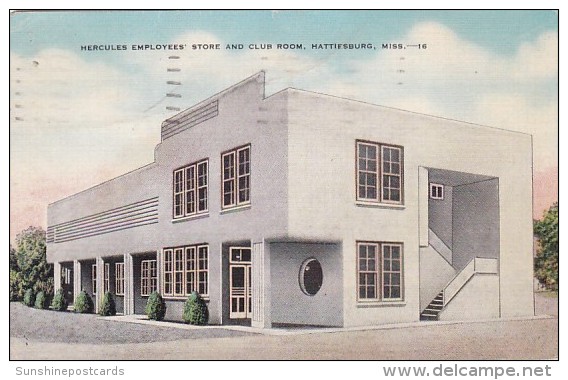 Mississippi Hattiesburg Hercules Employees' Store And Club Room 1941 - Hattiesburg