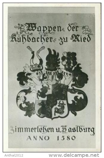 Rarität Wappen Der Kühbacher Zu Ried Zimmerlehen Und Haslburg Anno 1580 Aichach - Aichach