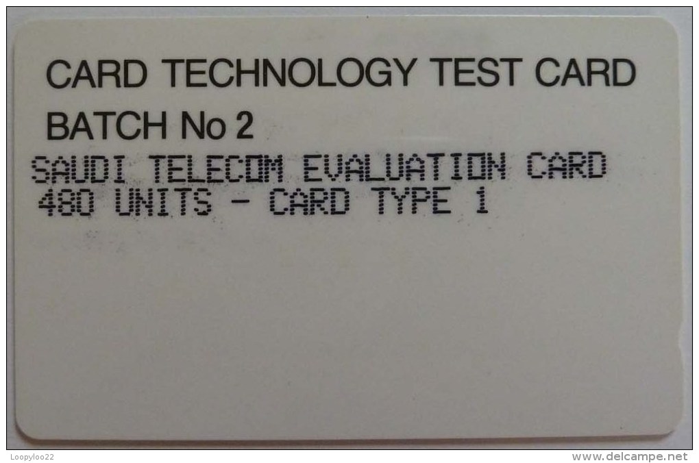 SAUDI ARABIA - Test - Batch No 2 - Evaluation Card - 480 Units - Card Type 1 - 1SAUB - Used - Saudi-Arabien