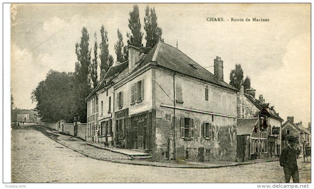 CPA 95 CHARS ROUTE DE MARINES 1924 - Chars